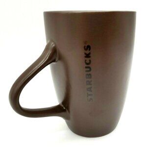 Starbucks Brown Coffee/Tea Cup Mug Black Lettering 10.5 oz.